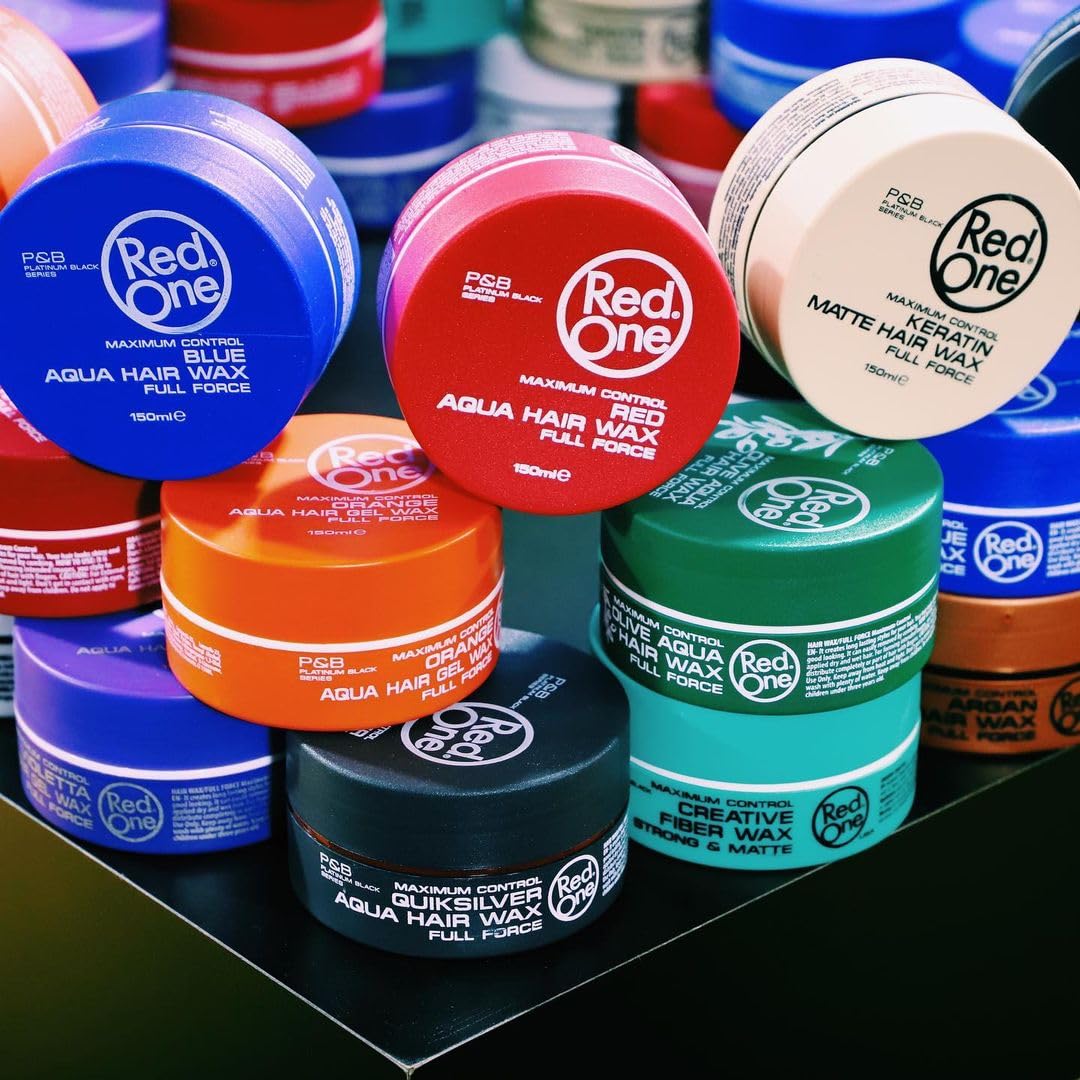 Redone Hair Wax Orange water-based formula allows easy wash-out.