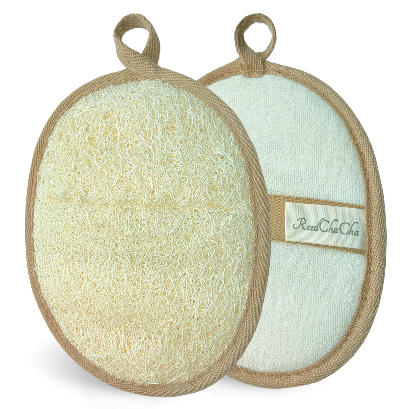 ReedChaCha luffa natural para ducha, exfoliación suave para piel sensible