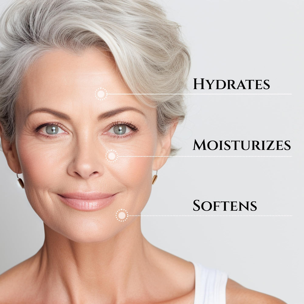 Close-up of Refaflio serum texture showing quick absorption.