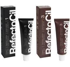 Refectocil No.1 Pure Black cream dye swatch for natural brunette results.