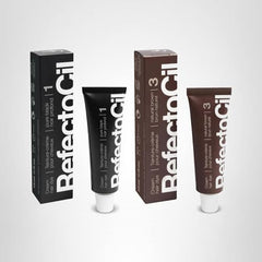 Refectocil long-lasting color close-up highlights durable brunette tones.