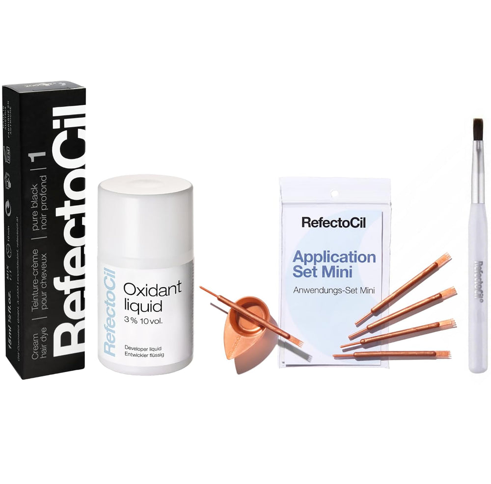 Refectocil No.1 Pure Black cream dye — deep, long-lasting color for dark hair.