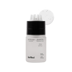 Refilled Booster Plus Moisture with built-in massager distributes serum evenly for gentle scalp stimulation.