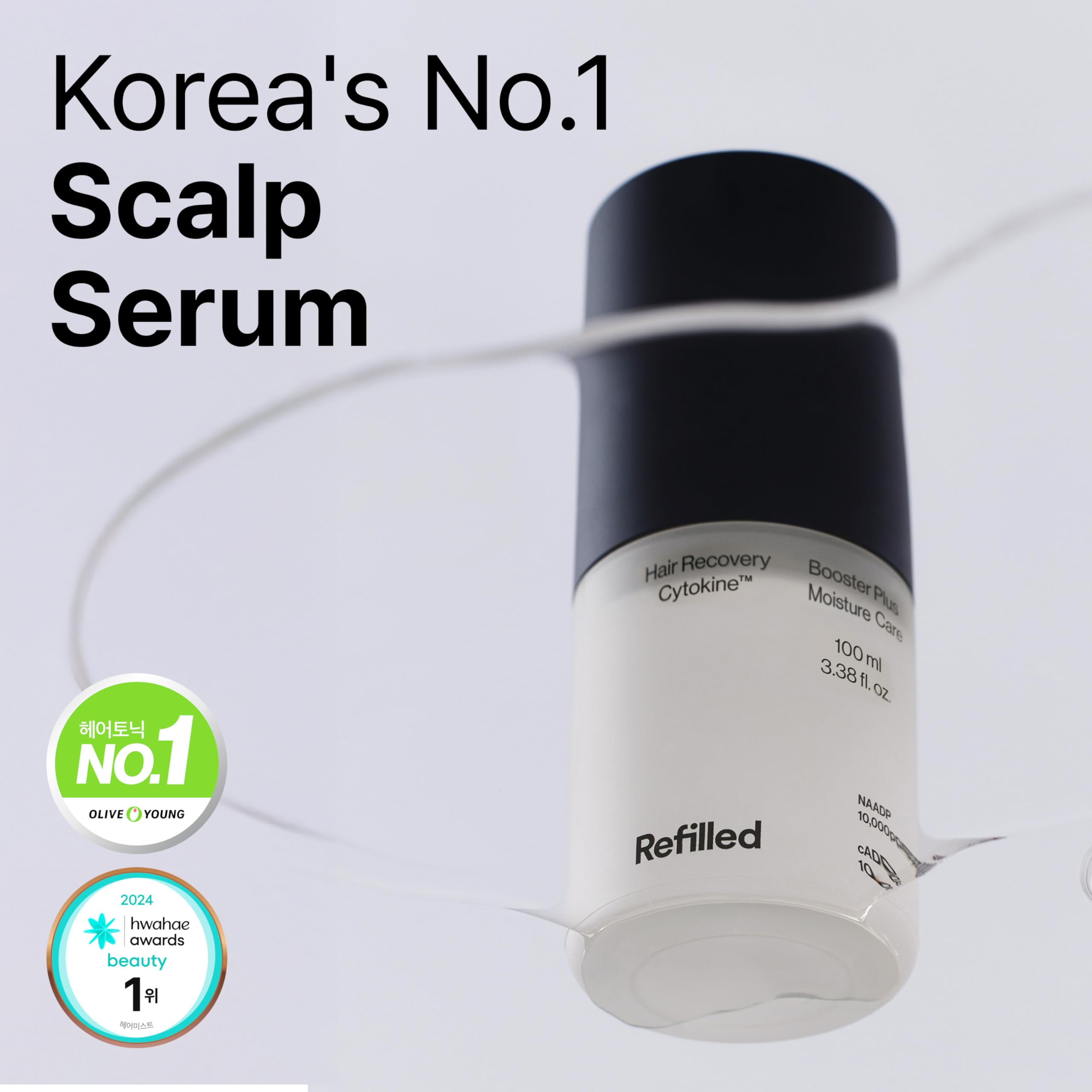 Refilled Booster Plus Moisture cooling menthol provides refreshing scalp sensation.