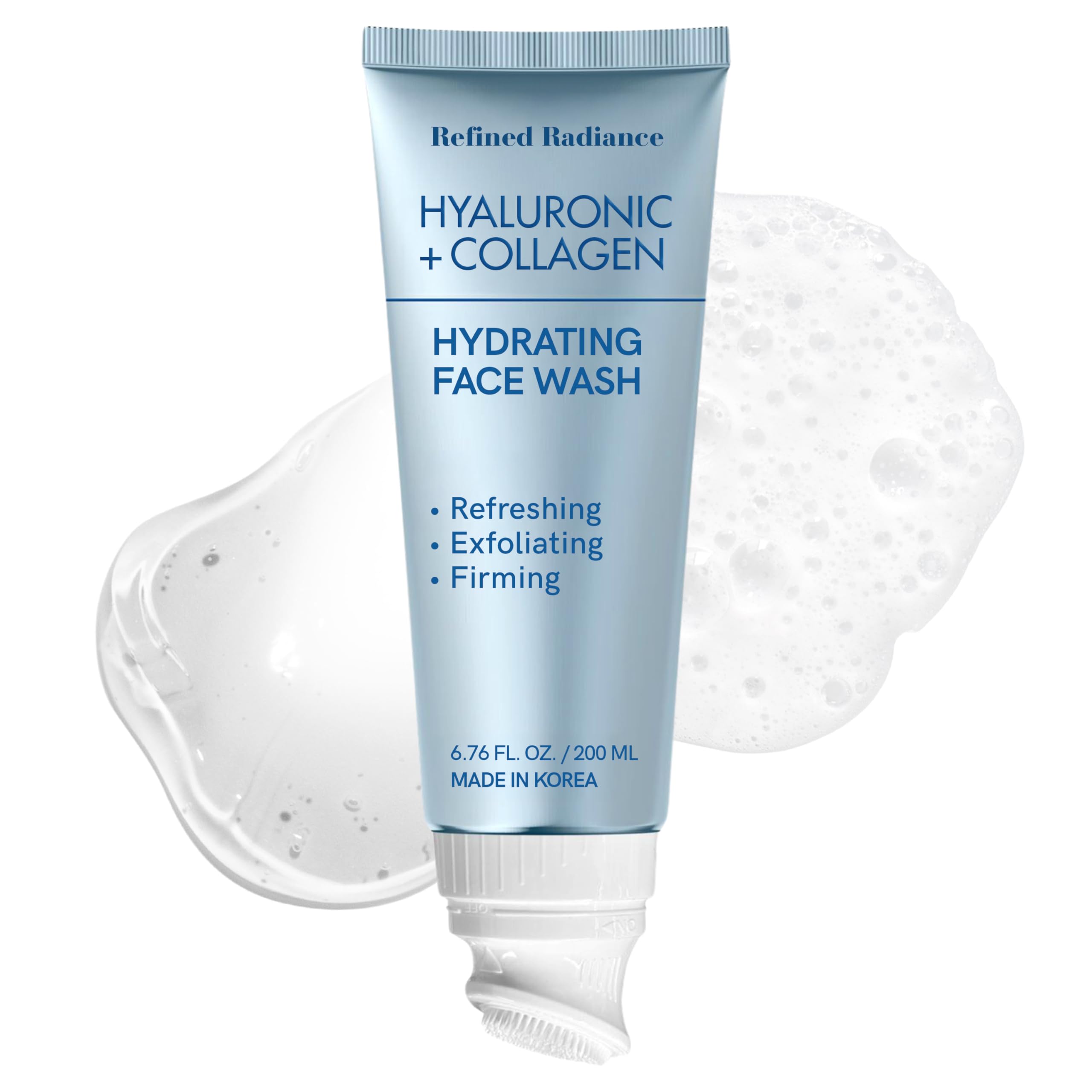 Refined Radiance botella del limpiador facial mostrando hidratación suave para la piel