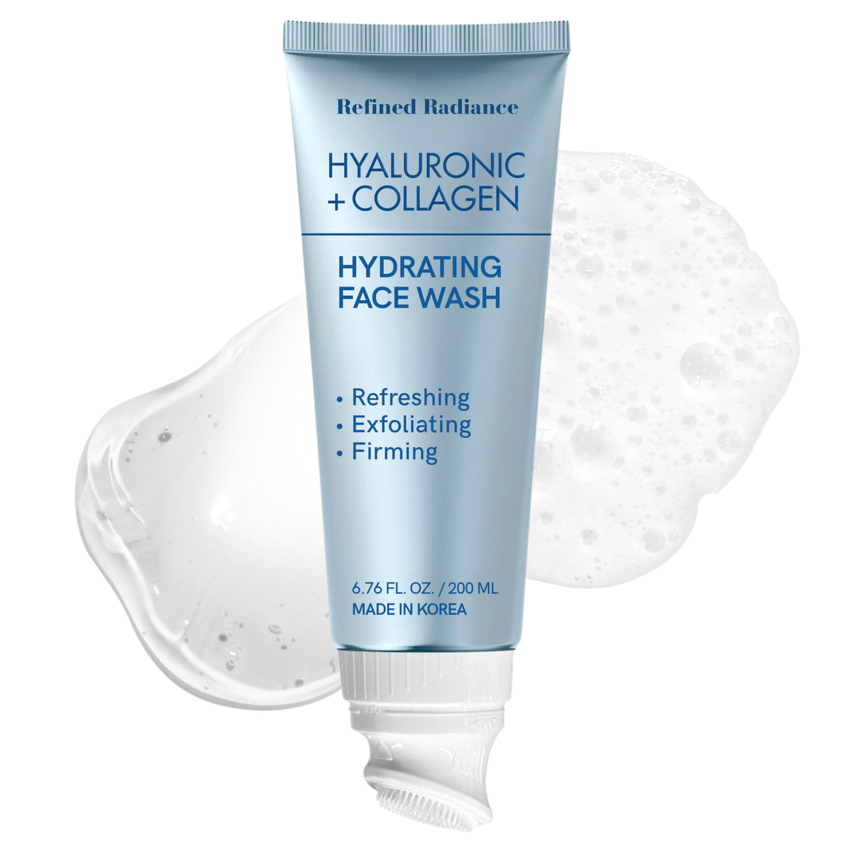 Refined Radiance botella del limpiador facial mostrando hidratación suave para la piel