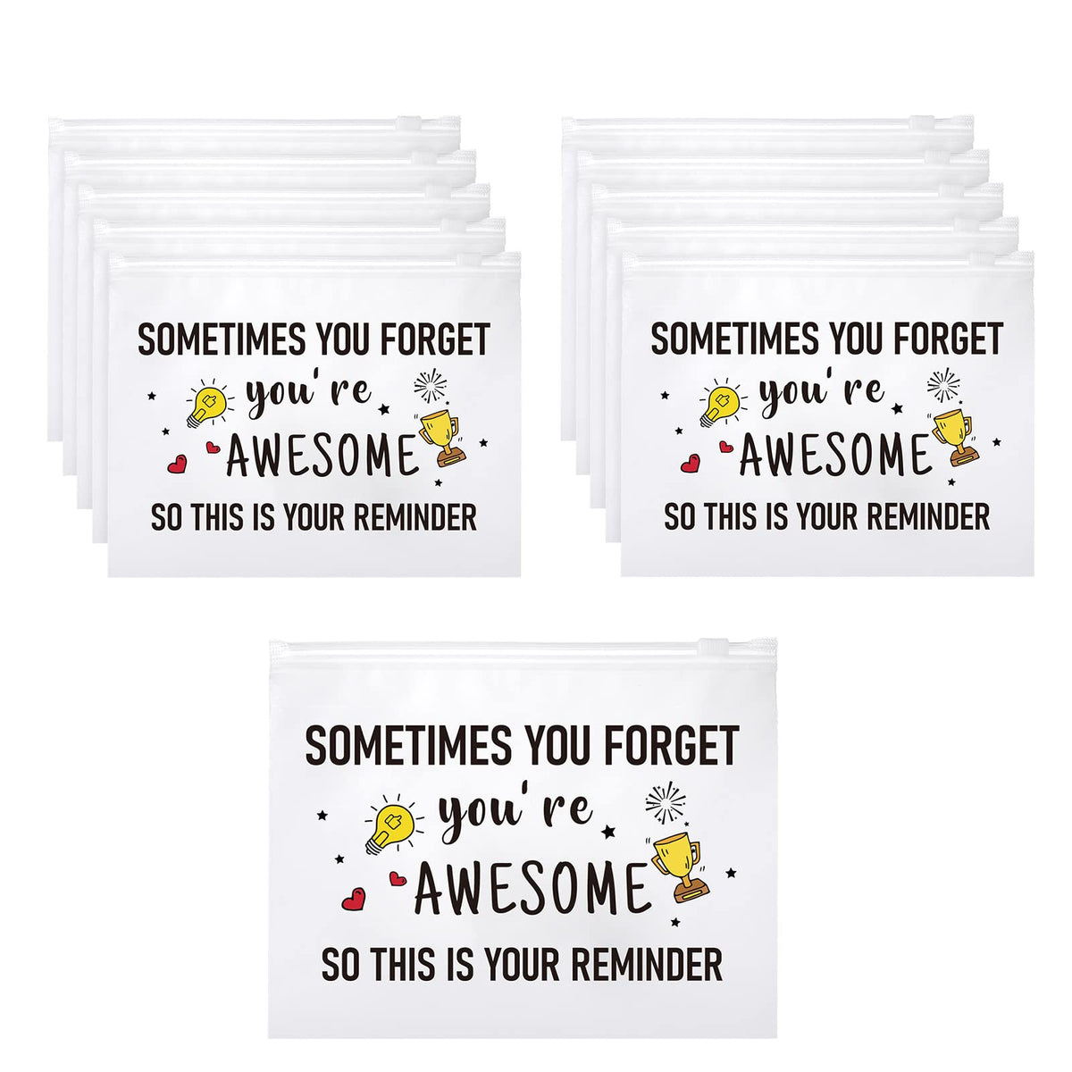 Reginary inspirational makeup bag 50-pcs set, portable gift option for colleagues.