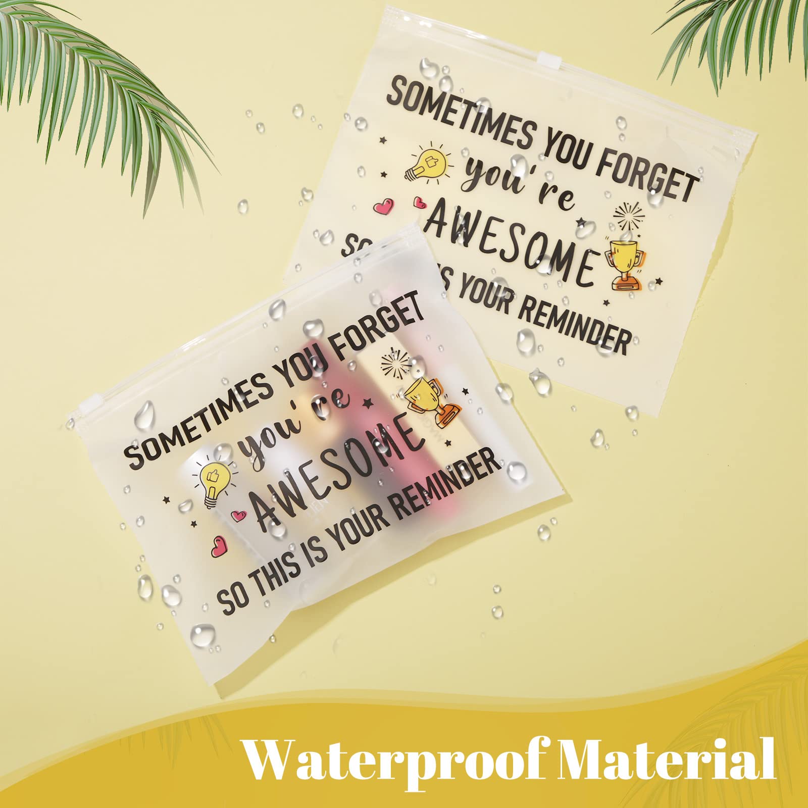 Reginary quote-design small cosmetic bag features uplifting sayings for daily motivation.