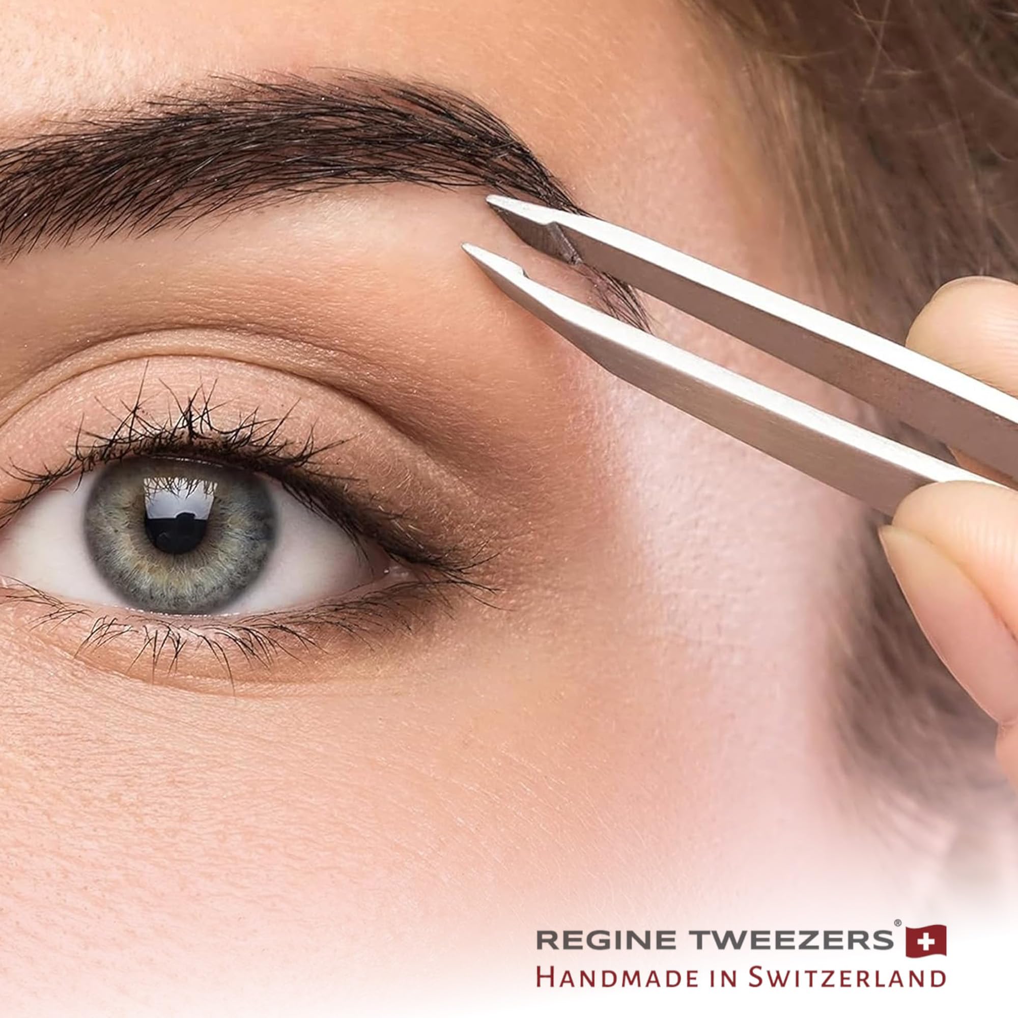 Regine Switzerland travel-friendly tweezers perfect for on-the-go grooming.