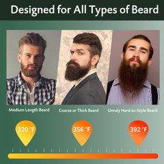 REHOYO beard straightener anti-scald safety protects skin during styling