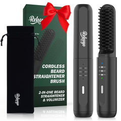 REHOYO beard straightener cordless compact for on-the-go grooming
