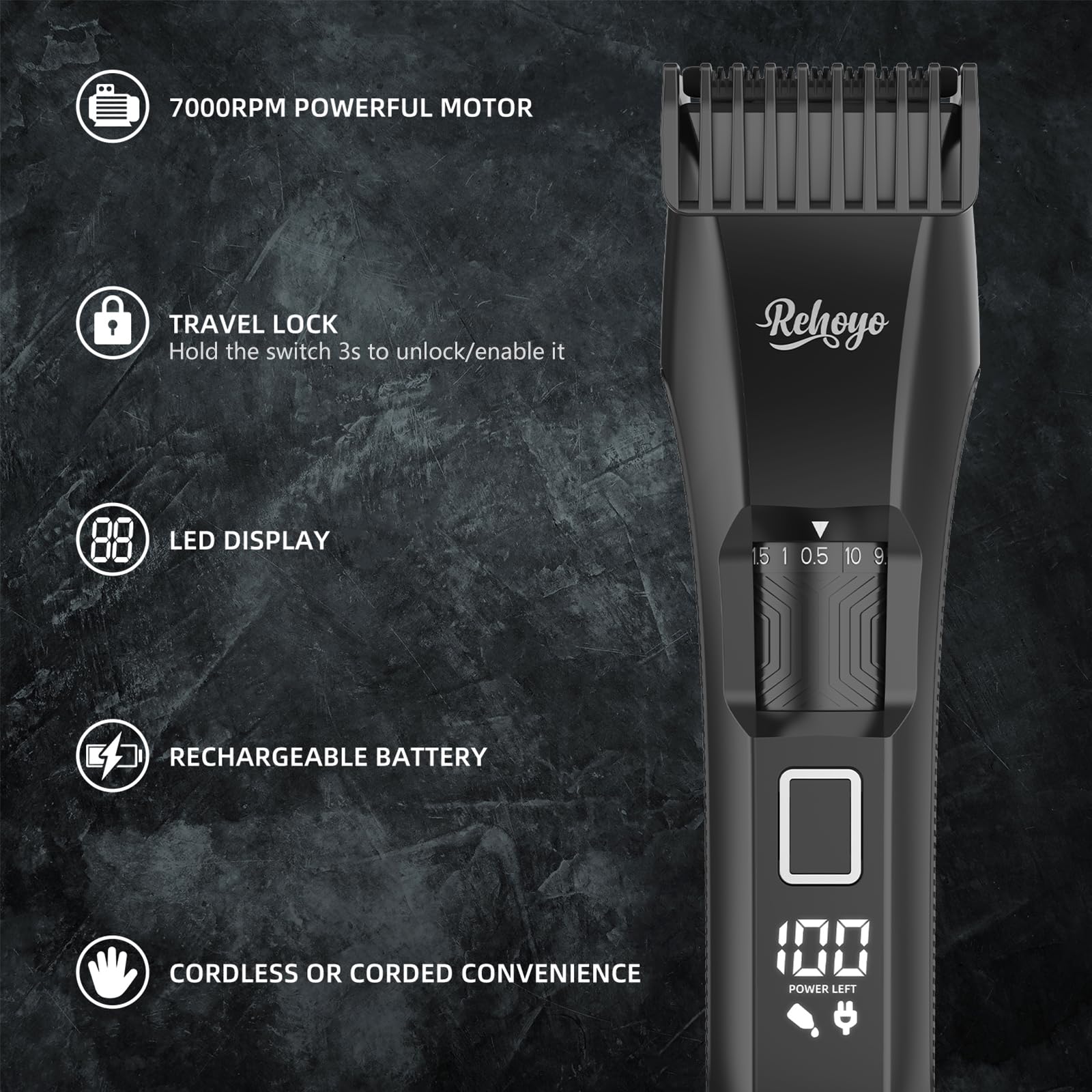 REHOYO BeardFix stainless steel blade delivers clean edges