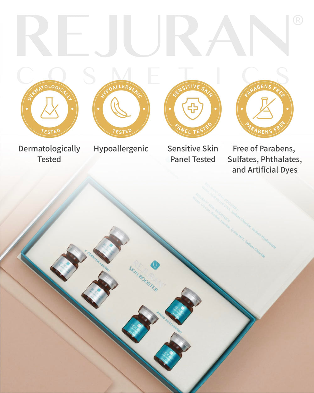 Elasticity demonstration suggests lifted, resilient-looking skin after use.