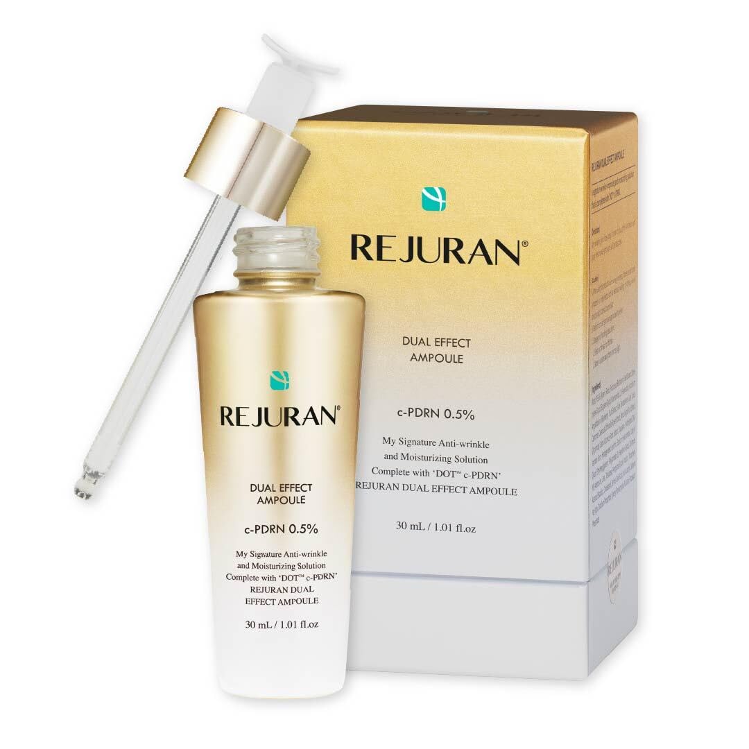 REJURAN Dual Effect Ampoule bottle closeup for premium rejuvenation packaging