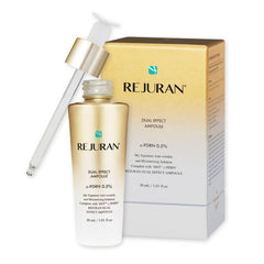REJURAN Dual Effect Ampoule bottle closeup for premium rejuvenation packaging