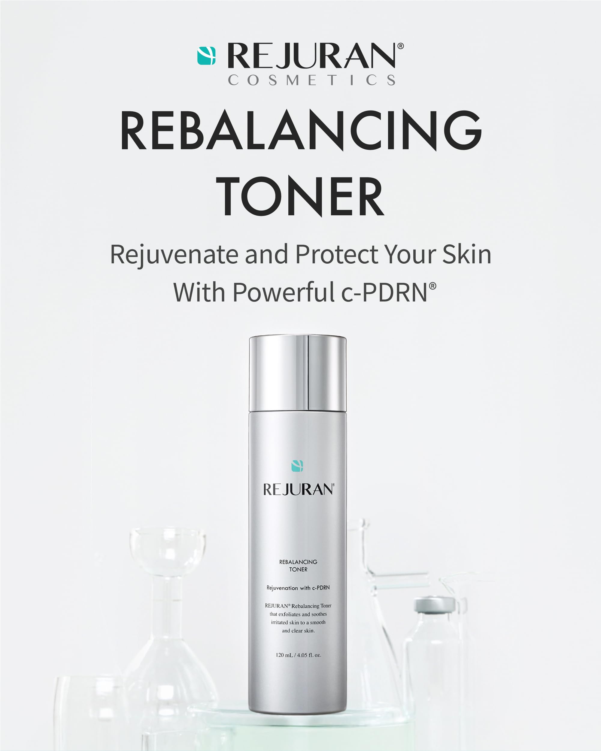 REJURAN Rebalancing Toner applying to face for smooth texture