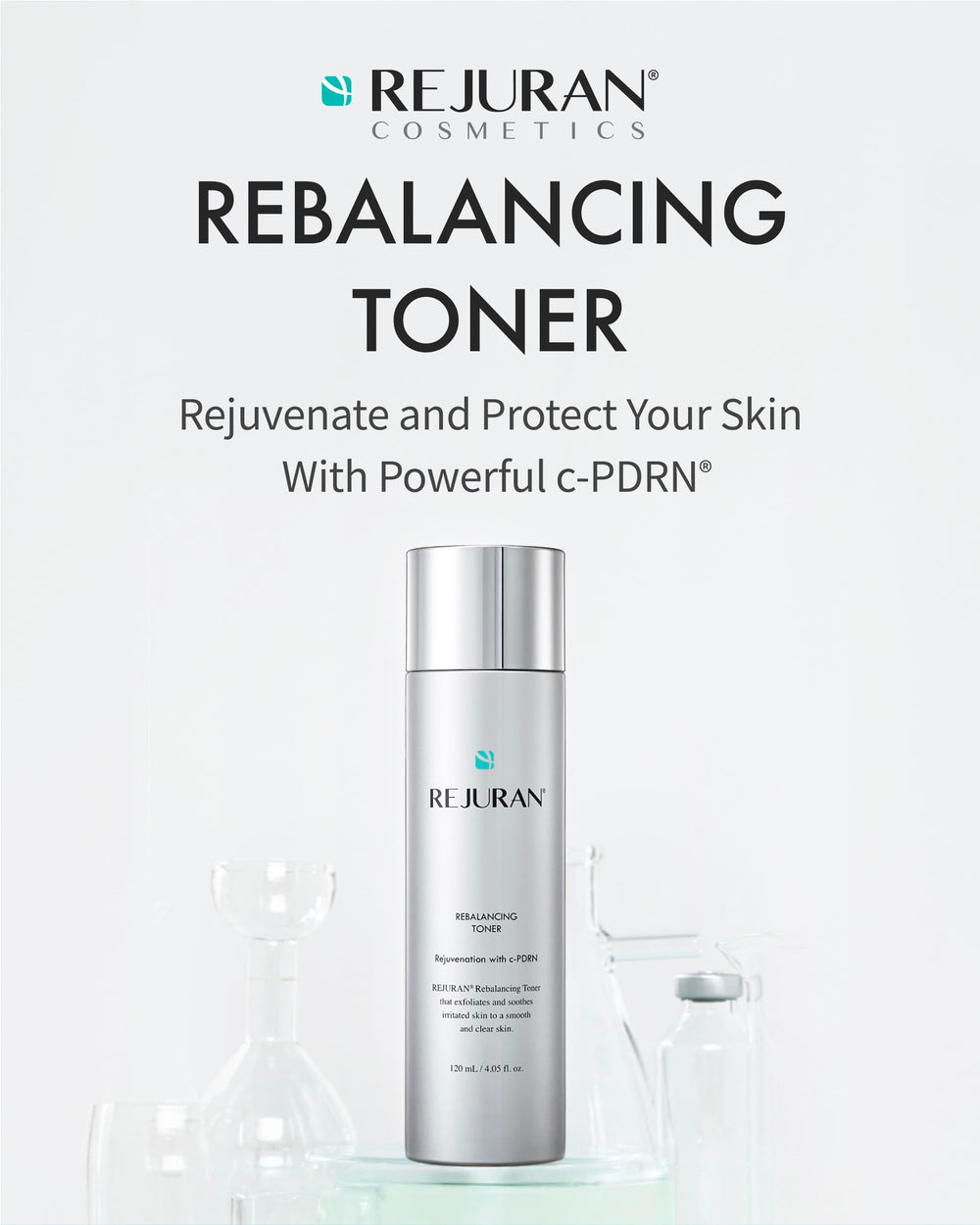 REJURAN Rebalancing Toner applying to face for smooth texture