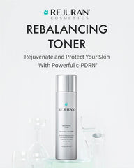 REJURAN Rebalancing Toner applying to face for smooth texture