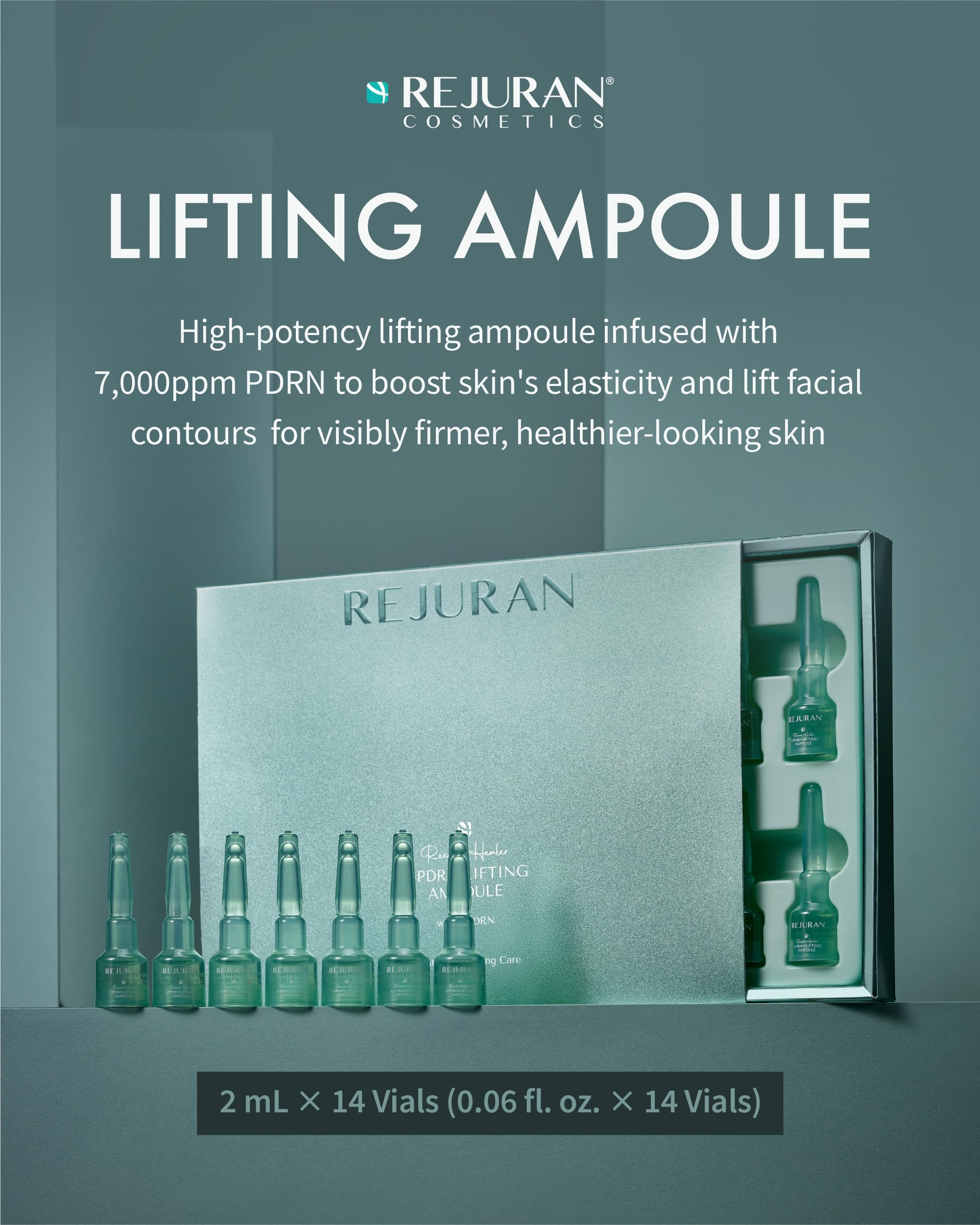 REJURAN Recover c-PDRN Lifting Ampoule bottle close-up shows concentrated PDRN serum