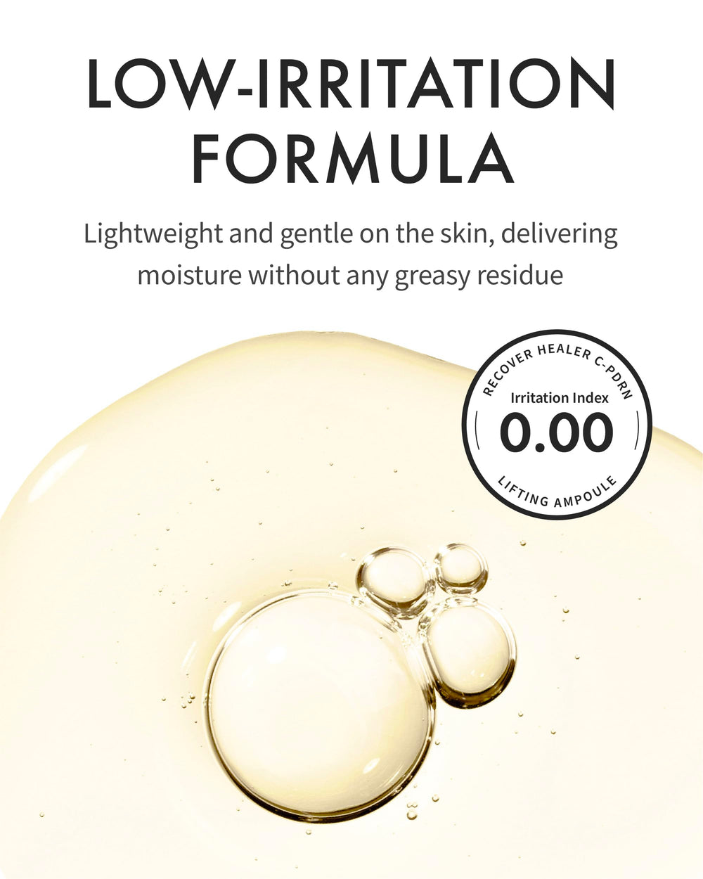 REJURAN Recover c-PDRN Lifting Ampoule dermatologist-tested seal suggests skin safe formula