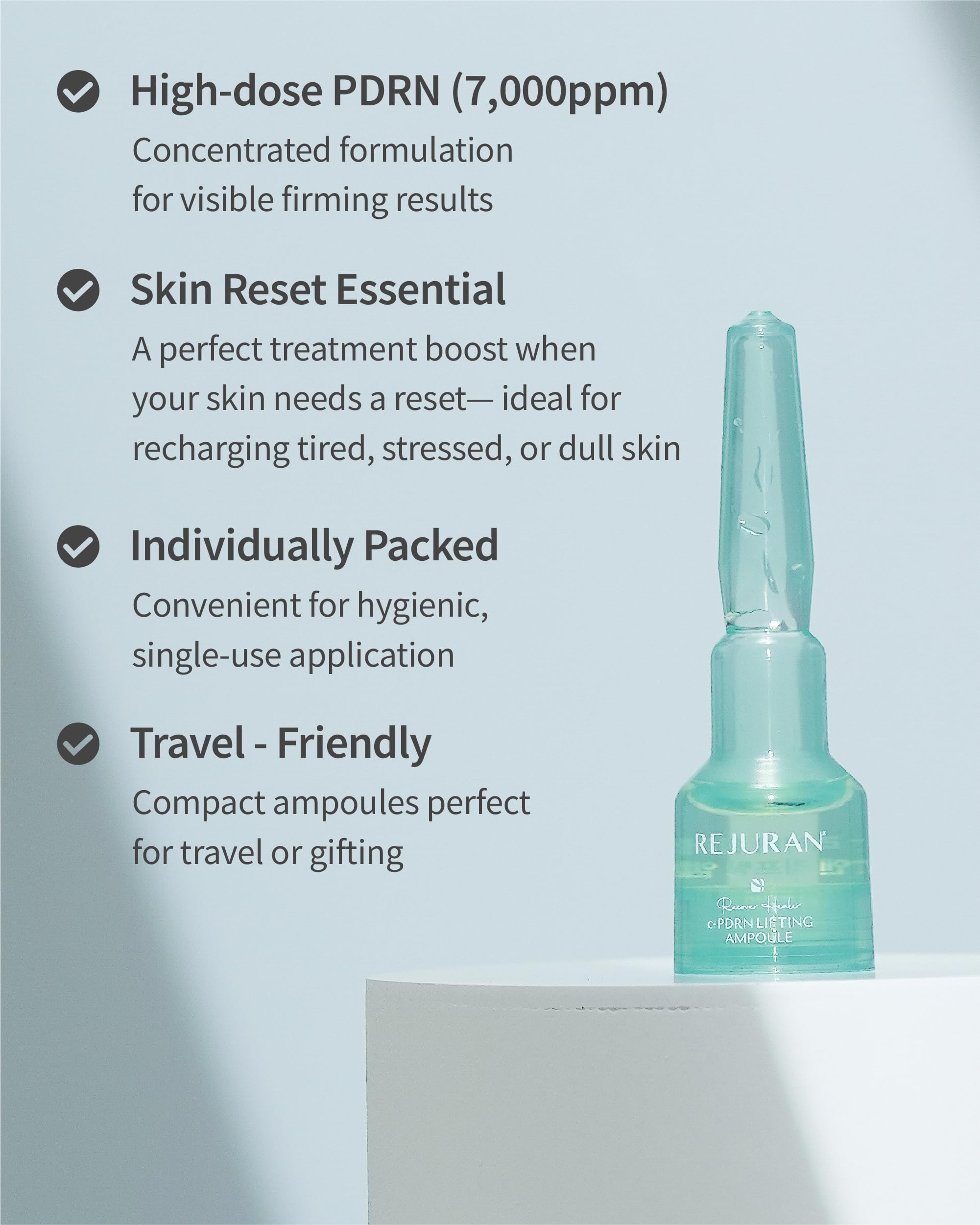 REJURAN Recover c-PDRN Lifting Ampoule texture close-up hints deep hydration
