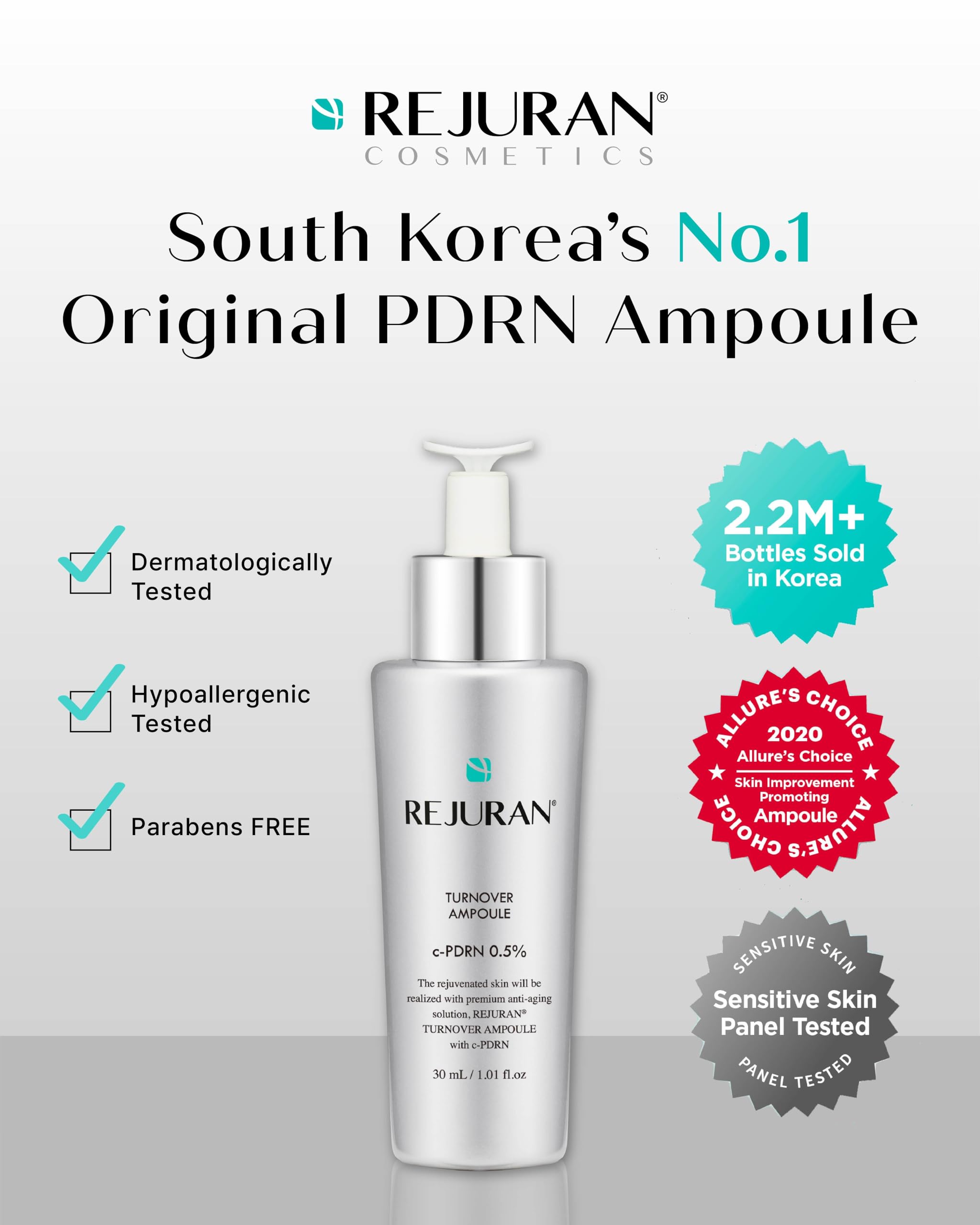 REJURAN Turnover Ampoule pump dispense demonstrating easy application.