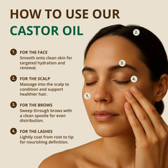 RejuveNaturals Castor Oil on brows for fuller arches