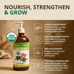 RejuveNaturals Castor Oil lash application for fuller looking lashes