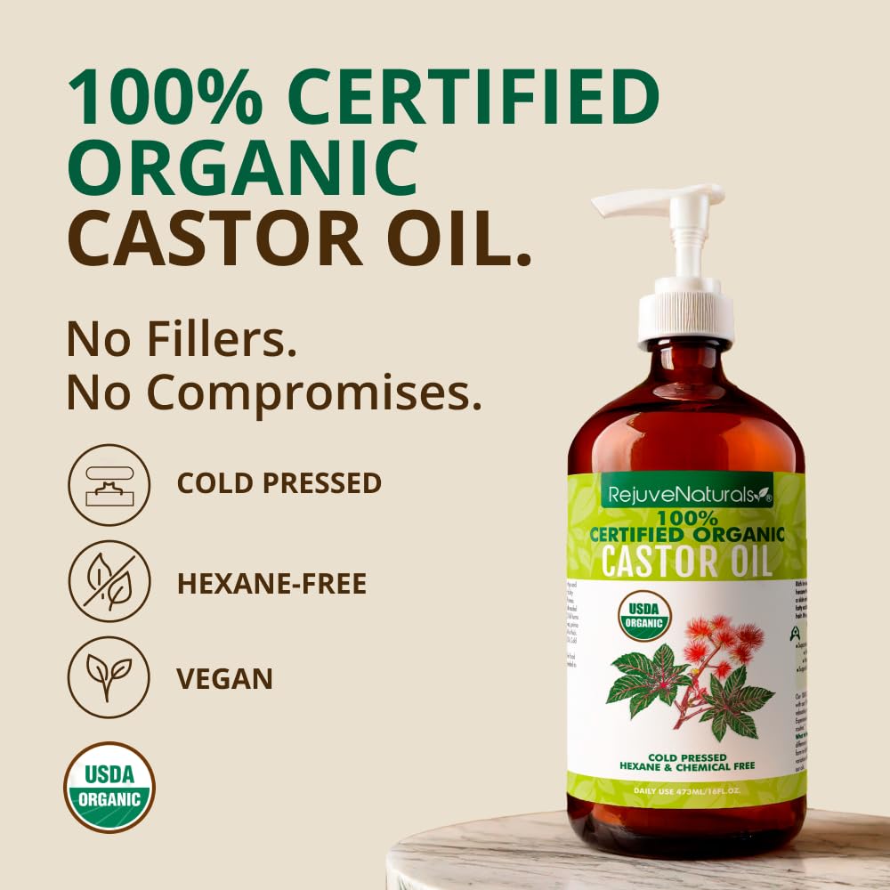 RejuveNaturals Castor Oil on skin for hydration