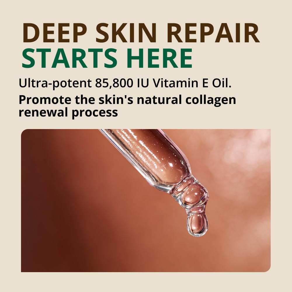 RejuveNaturals Vitamin E Oil application step showing quick absorption