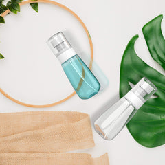 RELANOR fine mist spray nozzle delivering gentle, even droplets for facial or hair use.
