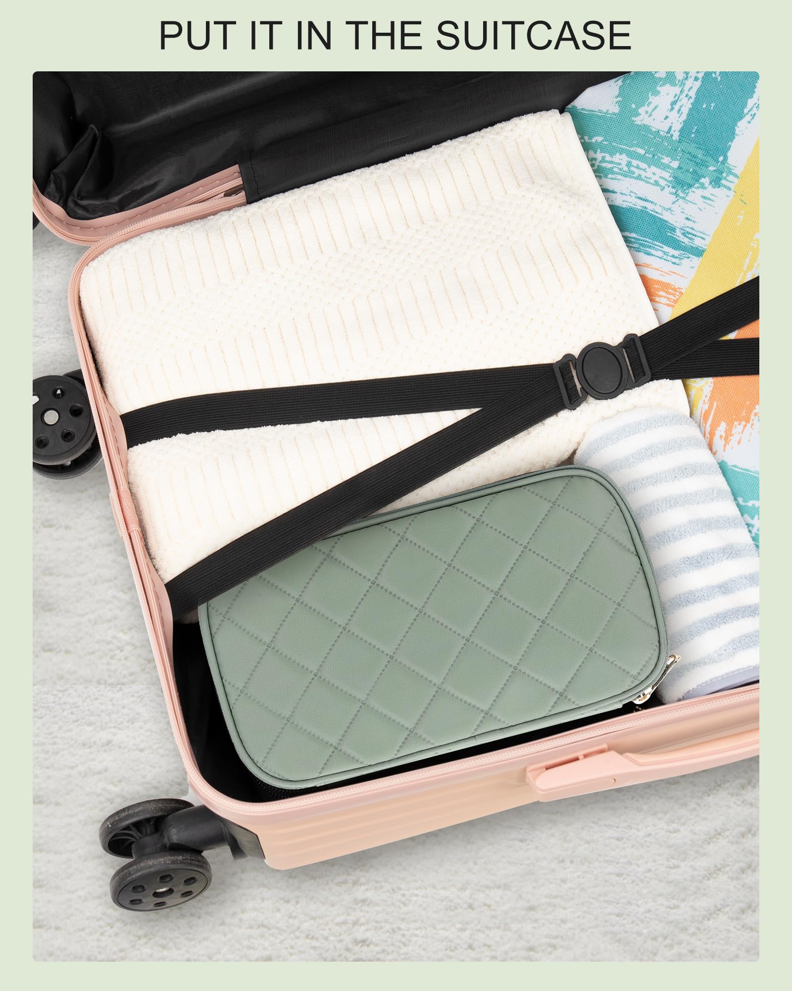Relavel small bag with sturdy zipper and stitching.