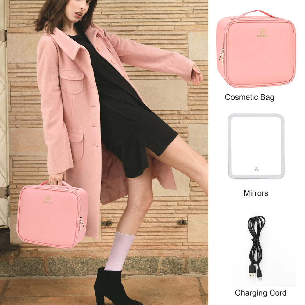 Relavel gift-ready beauty travel case suitable for trips and events