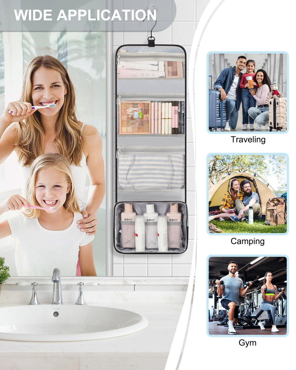 Relavel inside multiple compartments for easy access to essentials