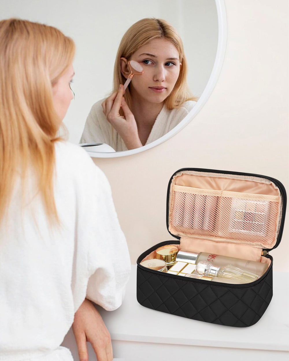 Relavel makeup bag presented as a practical gift idea for makeup lovers.