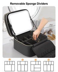 Relavel makeup bag with large capacity for cosmetics and tools.
