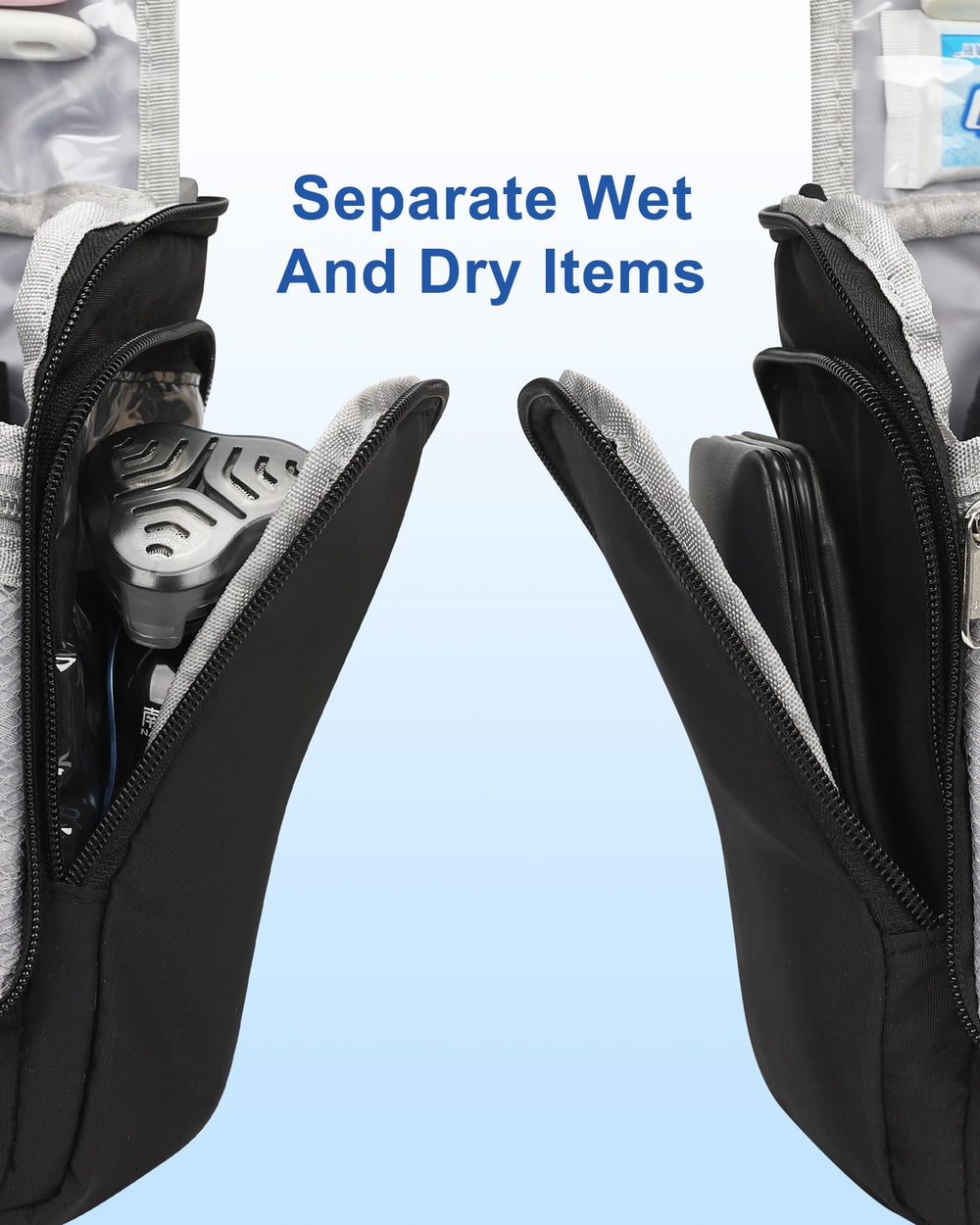 Relavel toiletry bag made from waterproof, durable nylon material
