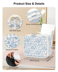 Relavel travel makeup bag with detachable dividers for customizable organization