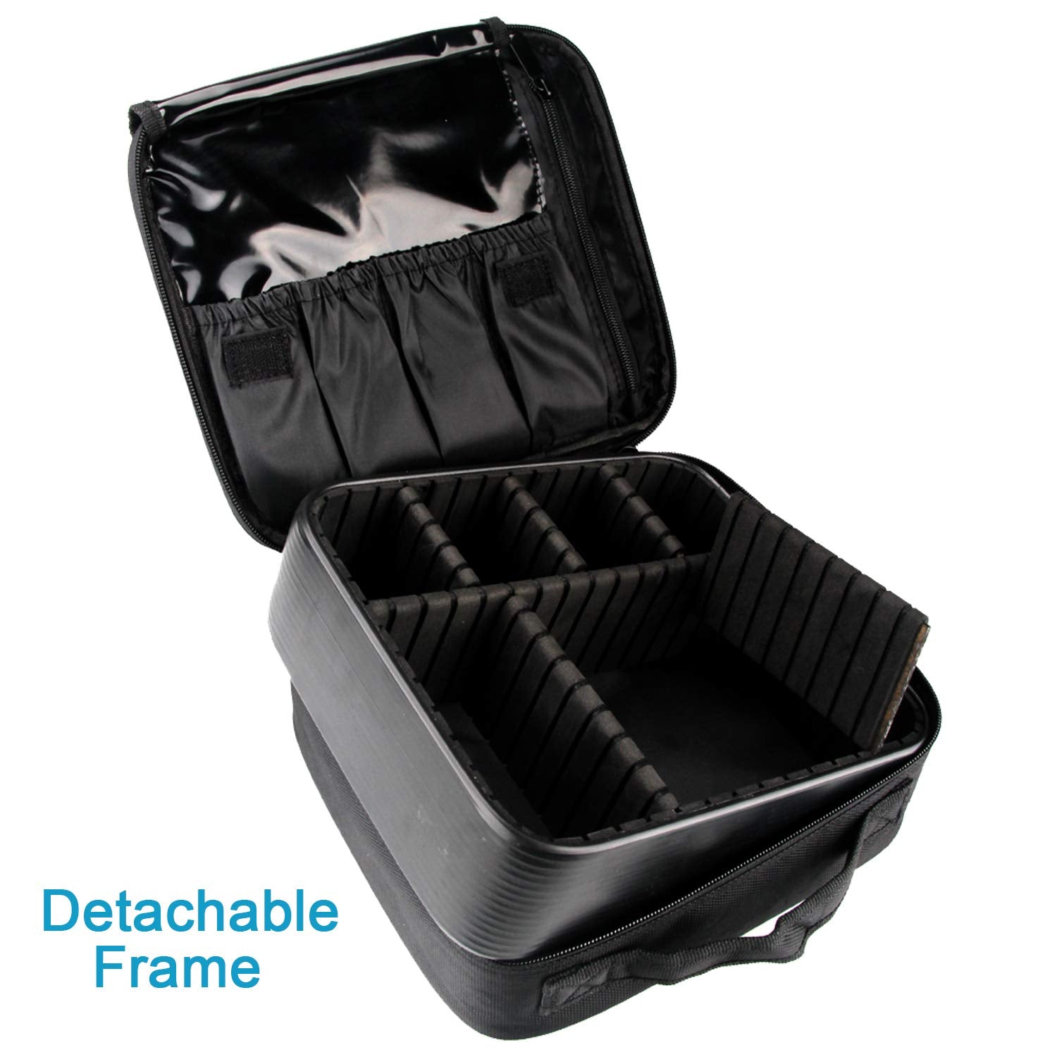 Relavel multi-use case holds jewelry, toiletries, and small electronics.