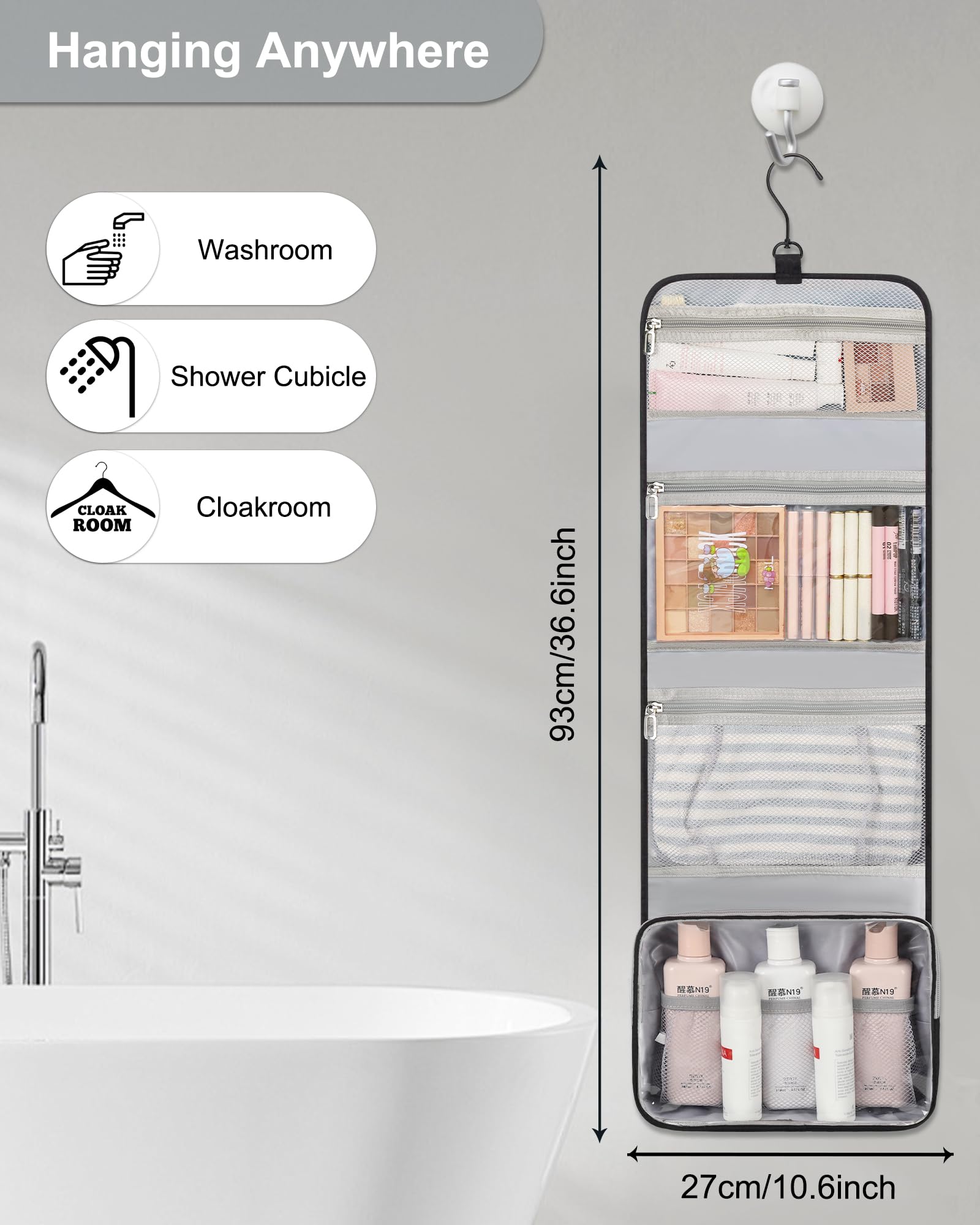 Relavel waterproof materials bag ready for bathroom use