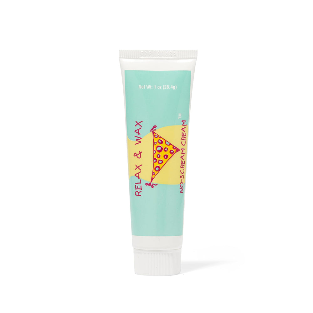 Relax and Wax No Scream Cream: botella para aplicación rápida antes de depilar.
