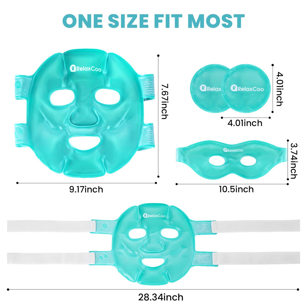 RelaxCoo ice face mask compact packaging for easy storage