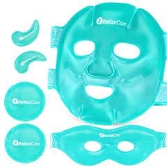 RelaxCoo ice face mask front view showing design and fit for cooling therapy