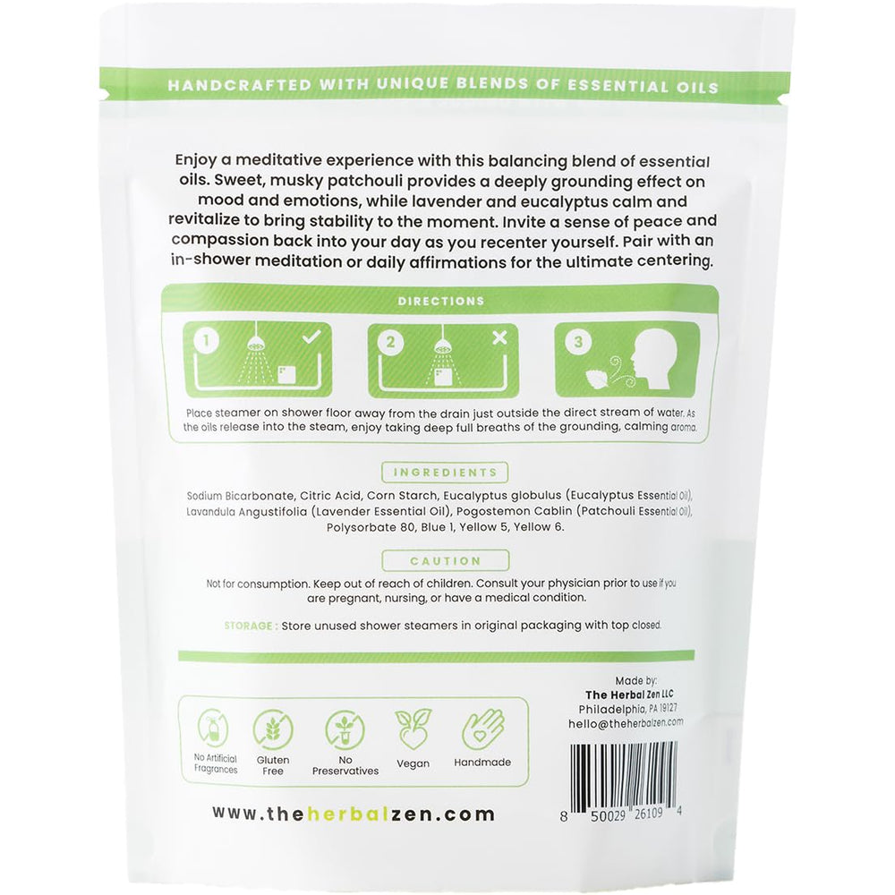 Relaxing shower ritual with The Herbal Zen 10-pack.