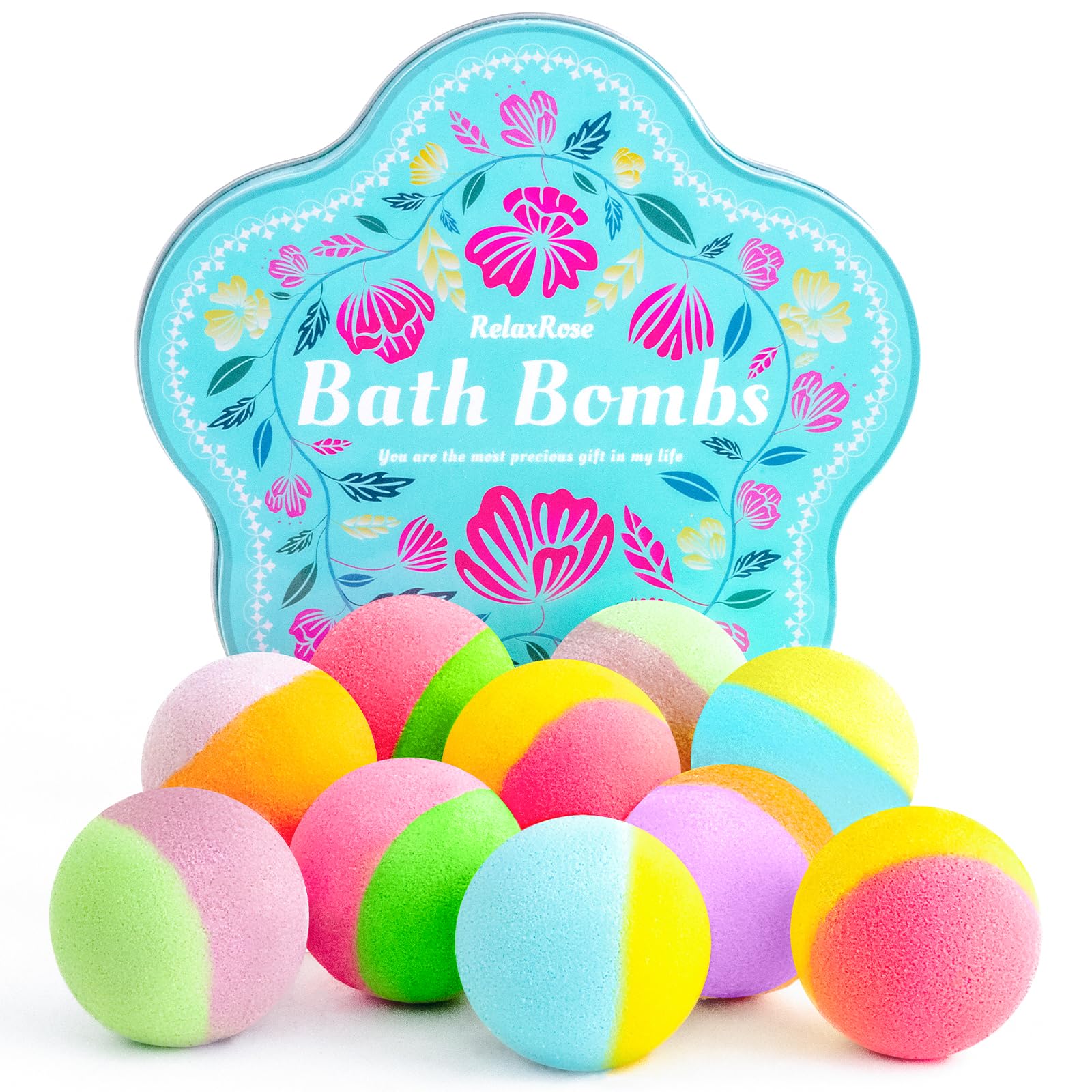 RelaxRose bomba de baño con colores vibrantes para spa en casa