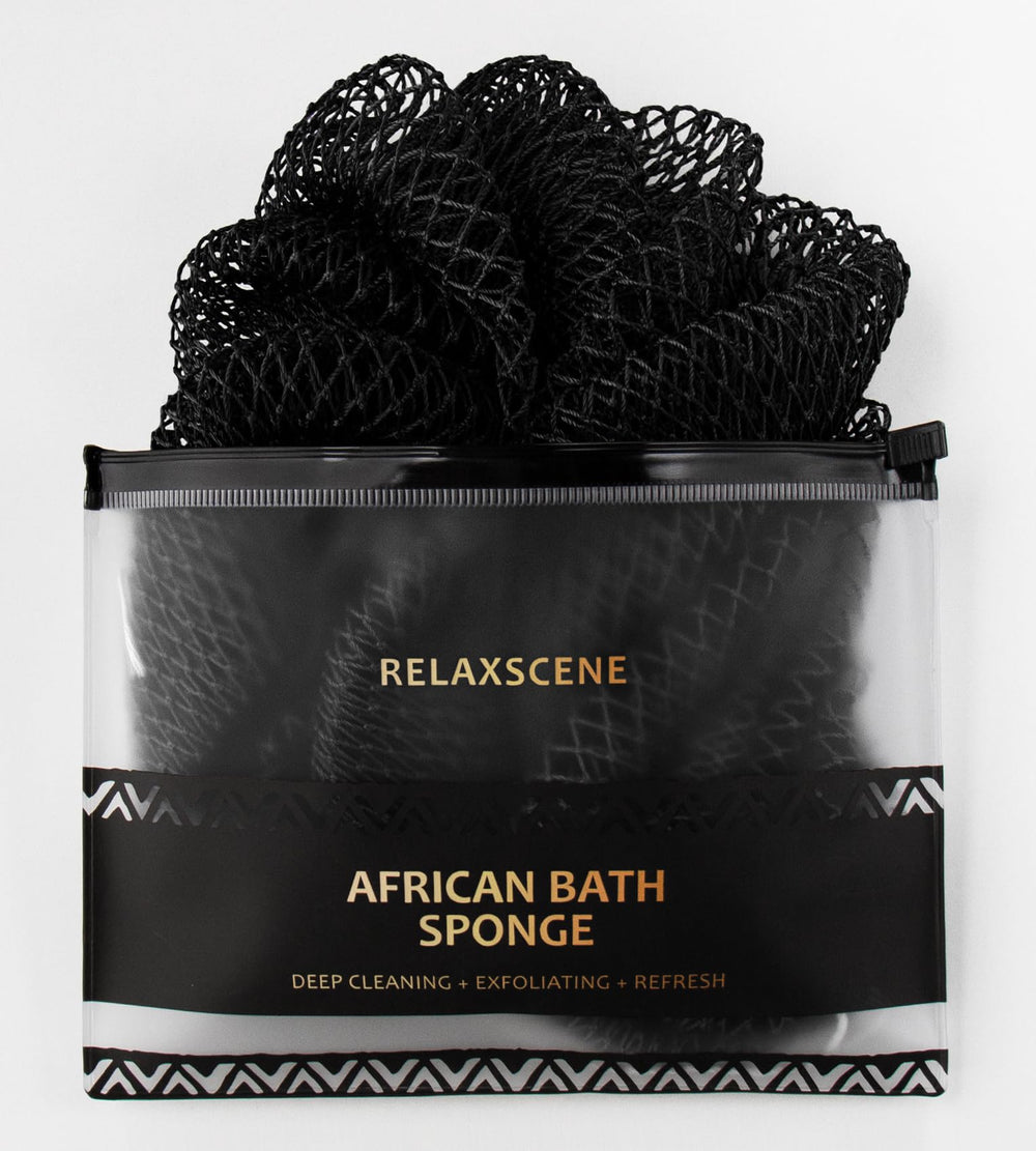 RelaxScene African Net Sponge authentic exfoliating back scrub for smooth skin