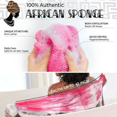 RelaxScene esponja exfoliante de nylon: limpieza corporal segura y delicada.