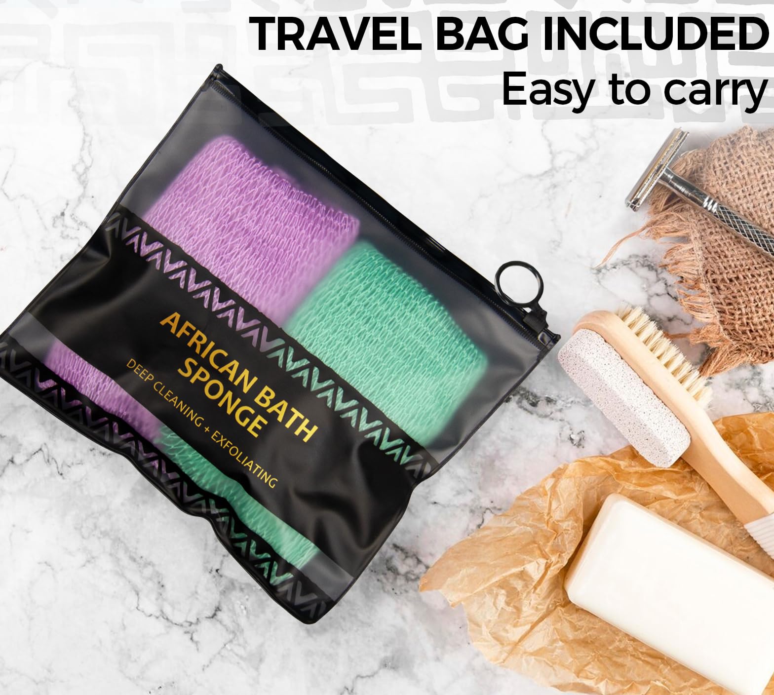RelaxScene esponja exfoliante como regalo práctico para cuidado diario.