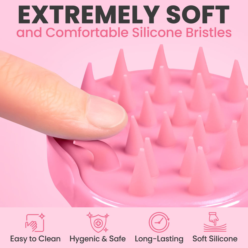 RELAXXO scalp massager used on dry hair for a soothing scalp massage