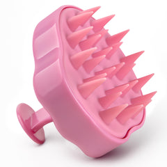 RELAXXO scalp massager close-up showing soft bristles for gentle exfoliation and cleansing